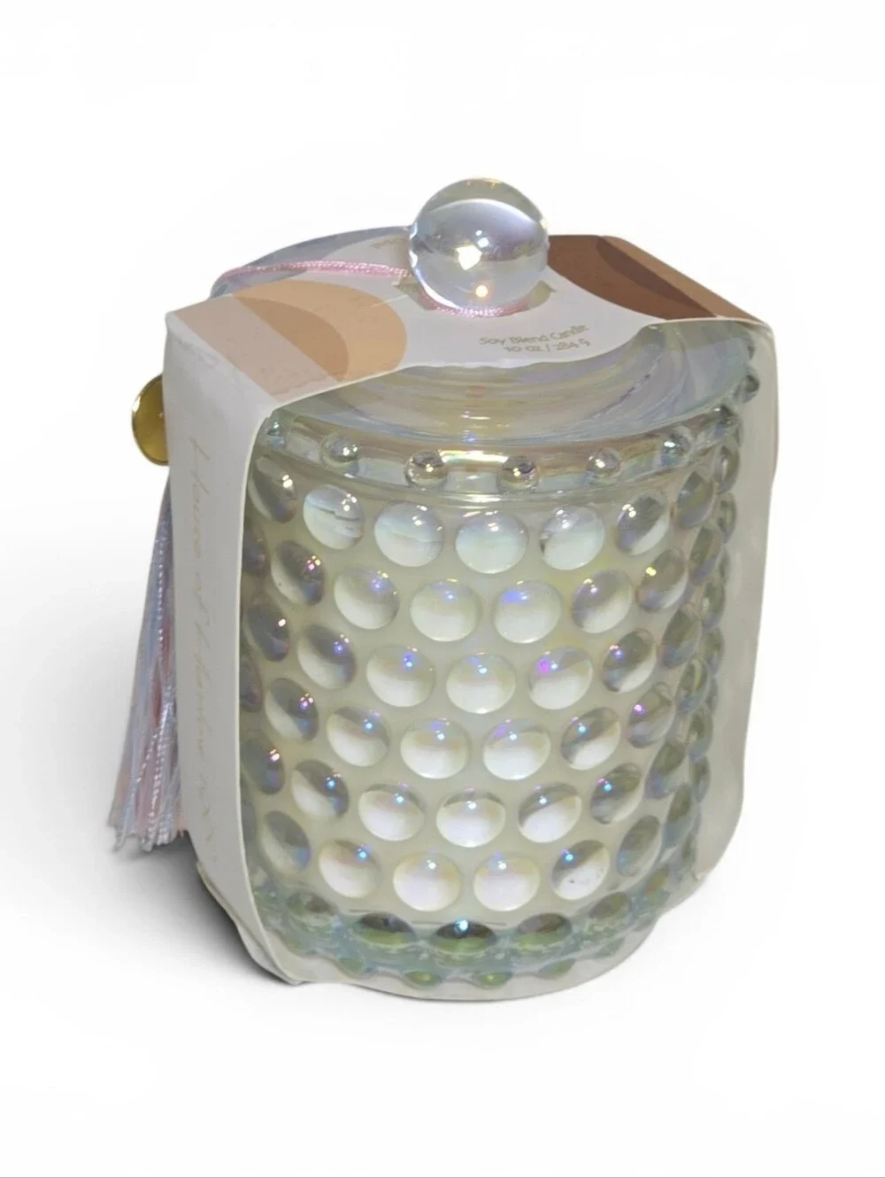 House of Harlow 1960 Fine Opal Soy Blend Candle 10 oz NWT Iridescent Glass Jar